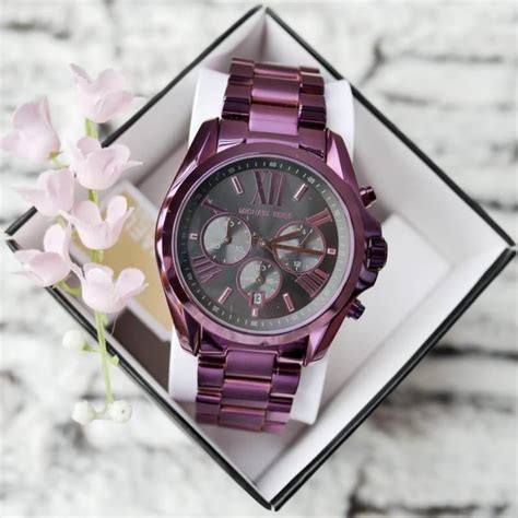 michael kors watch plum 6398